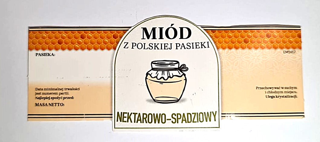 Etykieta na miód Nektarowo- Spadziowy - EM1417 - małe