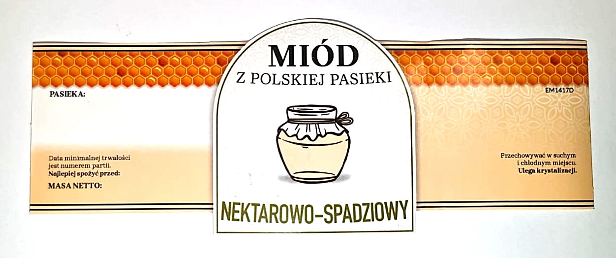 Etykieta na miód Nektarowo- Spadziowy - EM1417 - duże